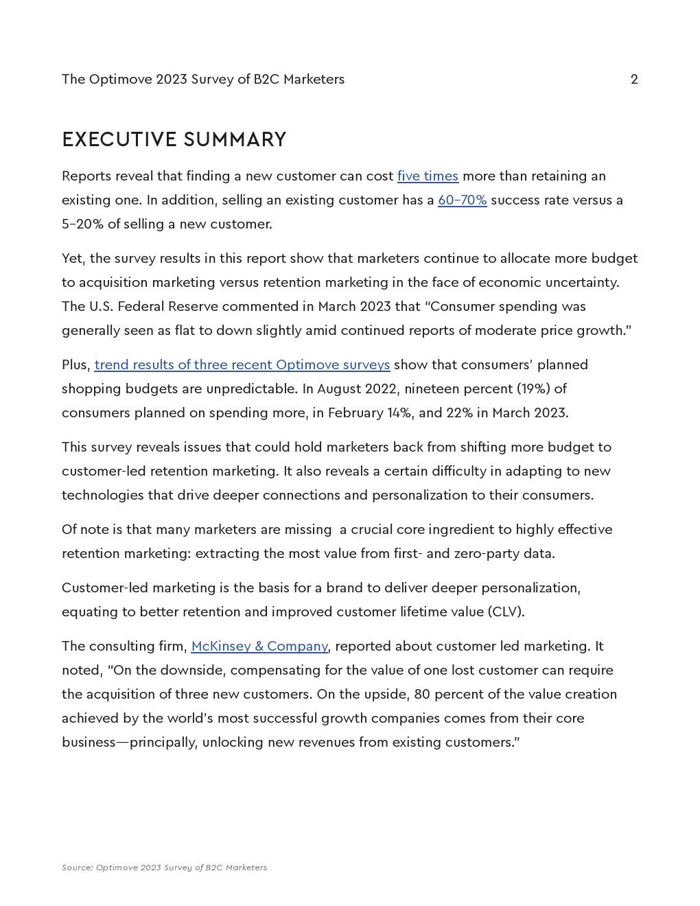 Optimove:2023年B2C营销人员调查
