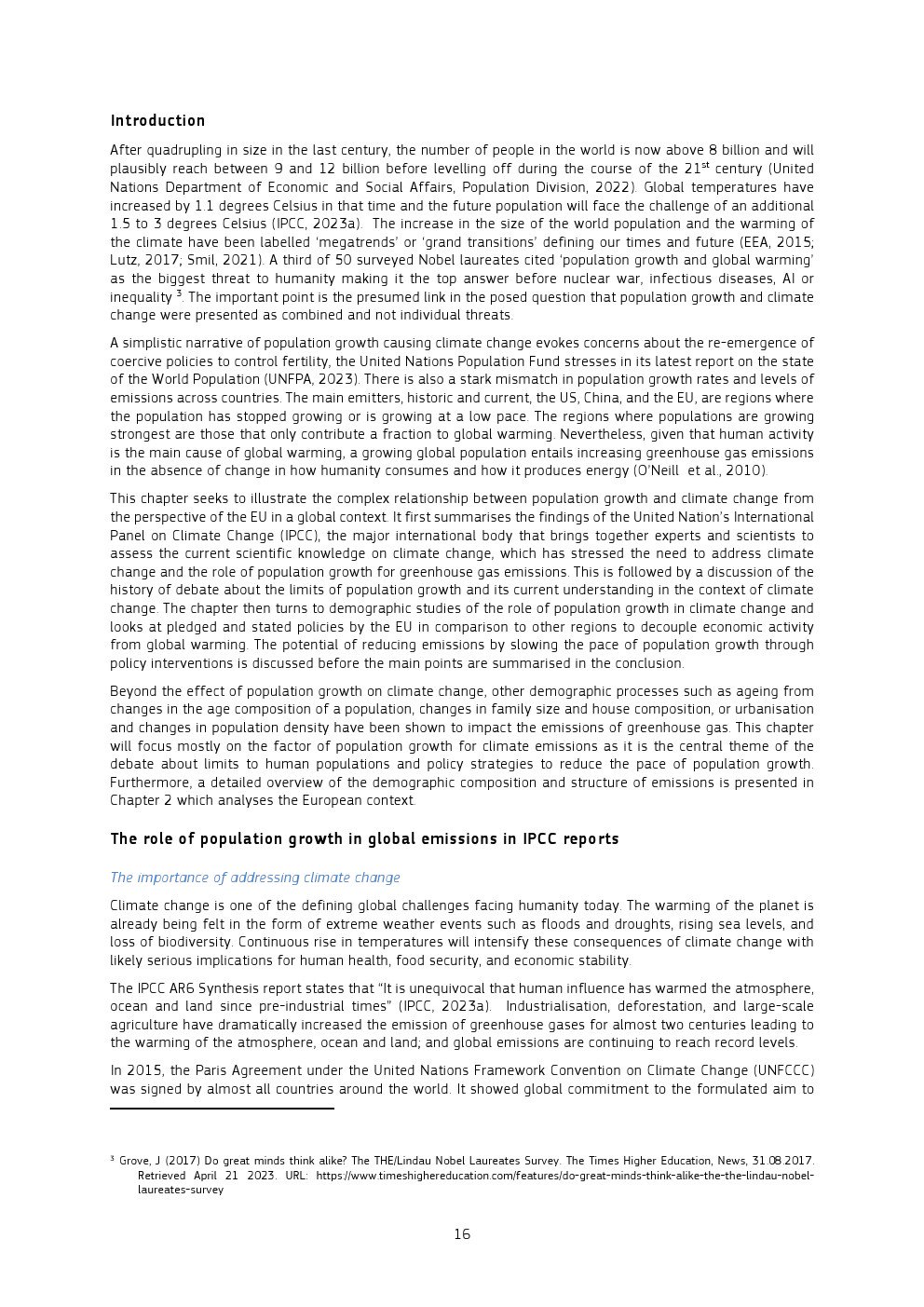 欧盟委员会：2023年人口统计与气候变化