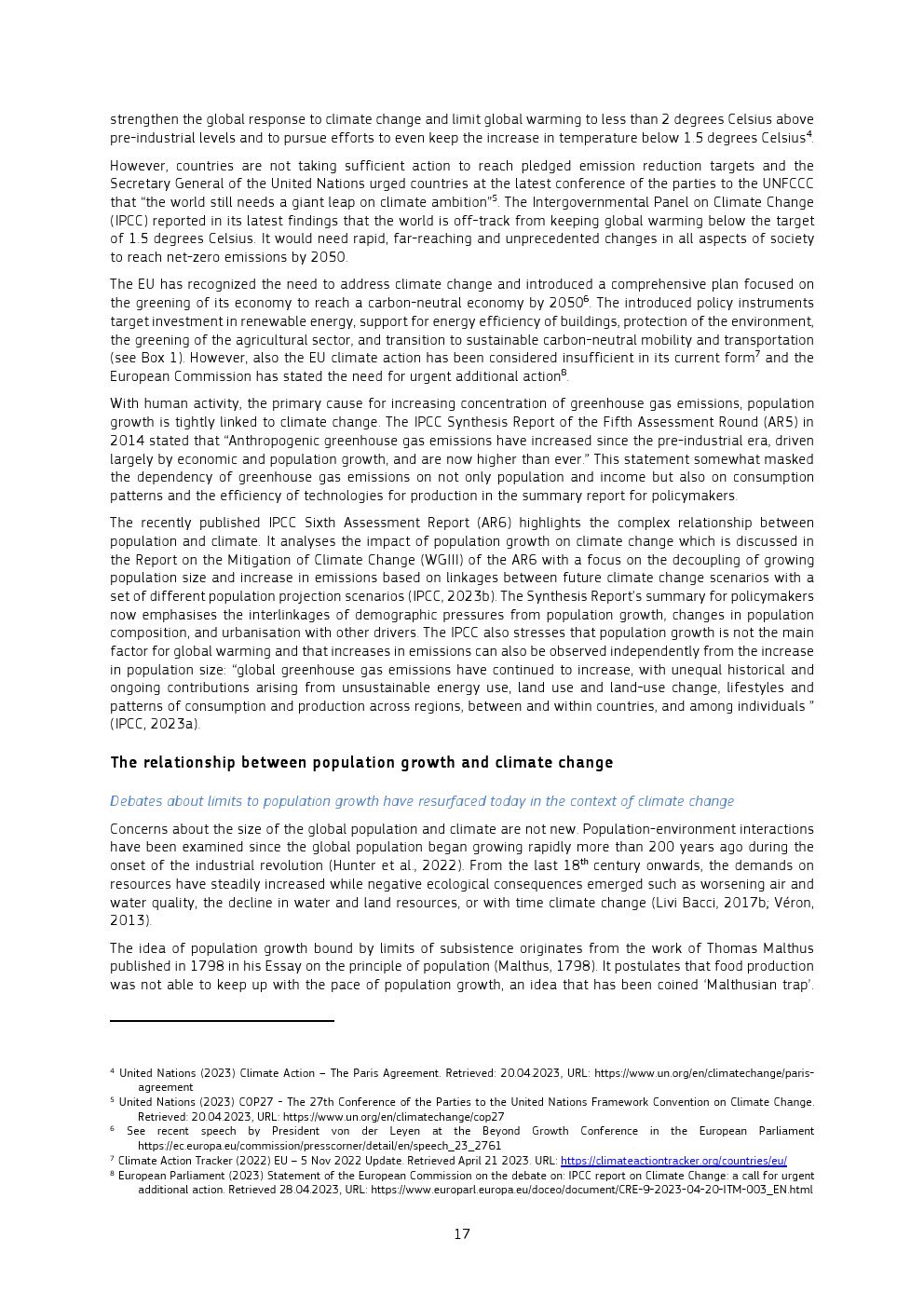 欧盟委员会：2023年人口统计与气候变化