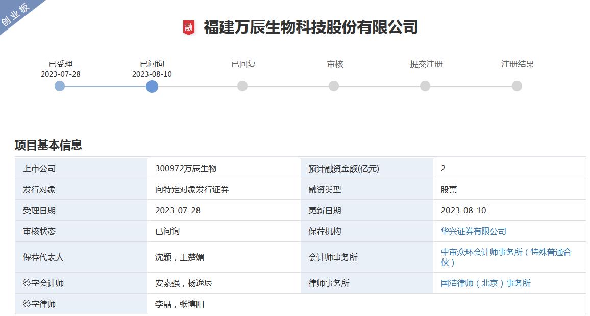 万辰生物发行多少股，万辰生物业绩中报