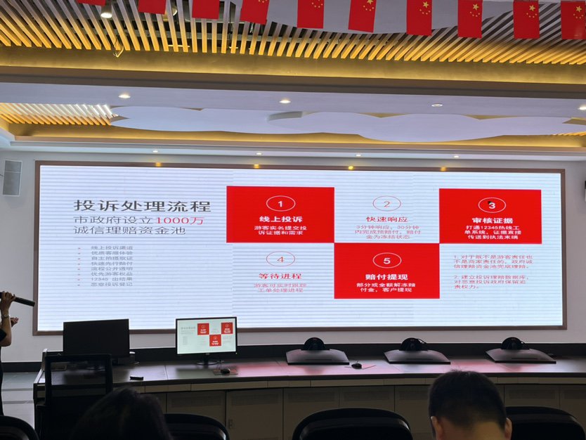 资料图:“三亚放心游”平台投诉处理流程。记者 刘子榕摄
