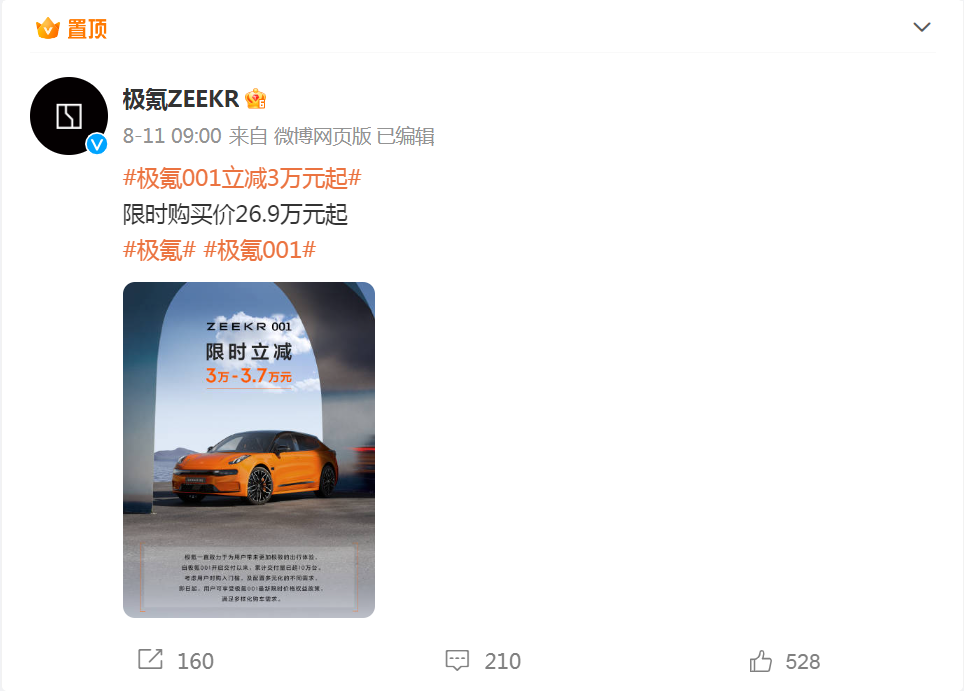 最高降价6万元!10个品牌已官宣,又一波降价潮来袭?