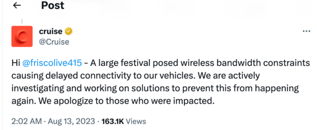 Robotaxi全面放开一天后，旧金山遭遇首个大规模“网络延迟拥堵”