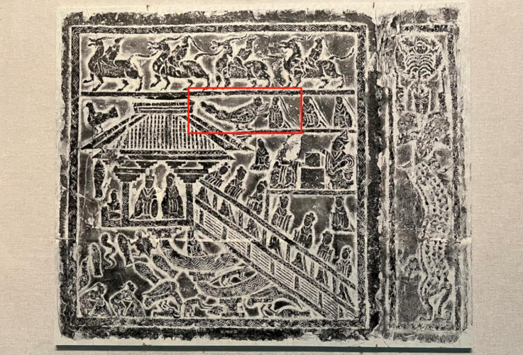 △扁鹊针灸画像石中,扁鹊的形象为“人首鸟身”