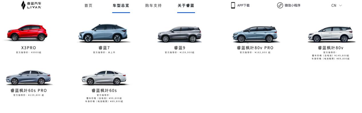 图源:睿蓝汽车官网