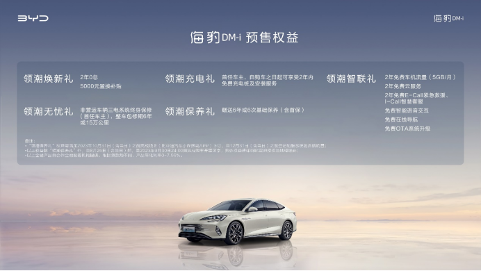 海豹DM-i预售政策。 比亚迪供图 华龙网发