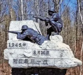 虎头要塞纪念雕塑。