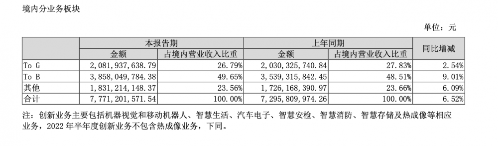 (公司境内分业务板块)