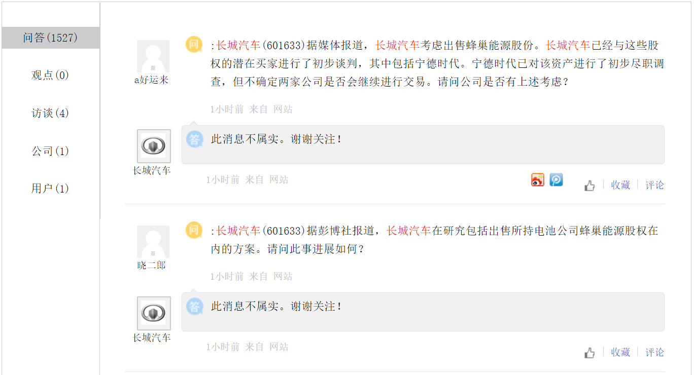 图片来源:上证e互动平台网页截图