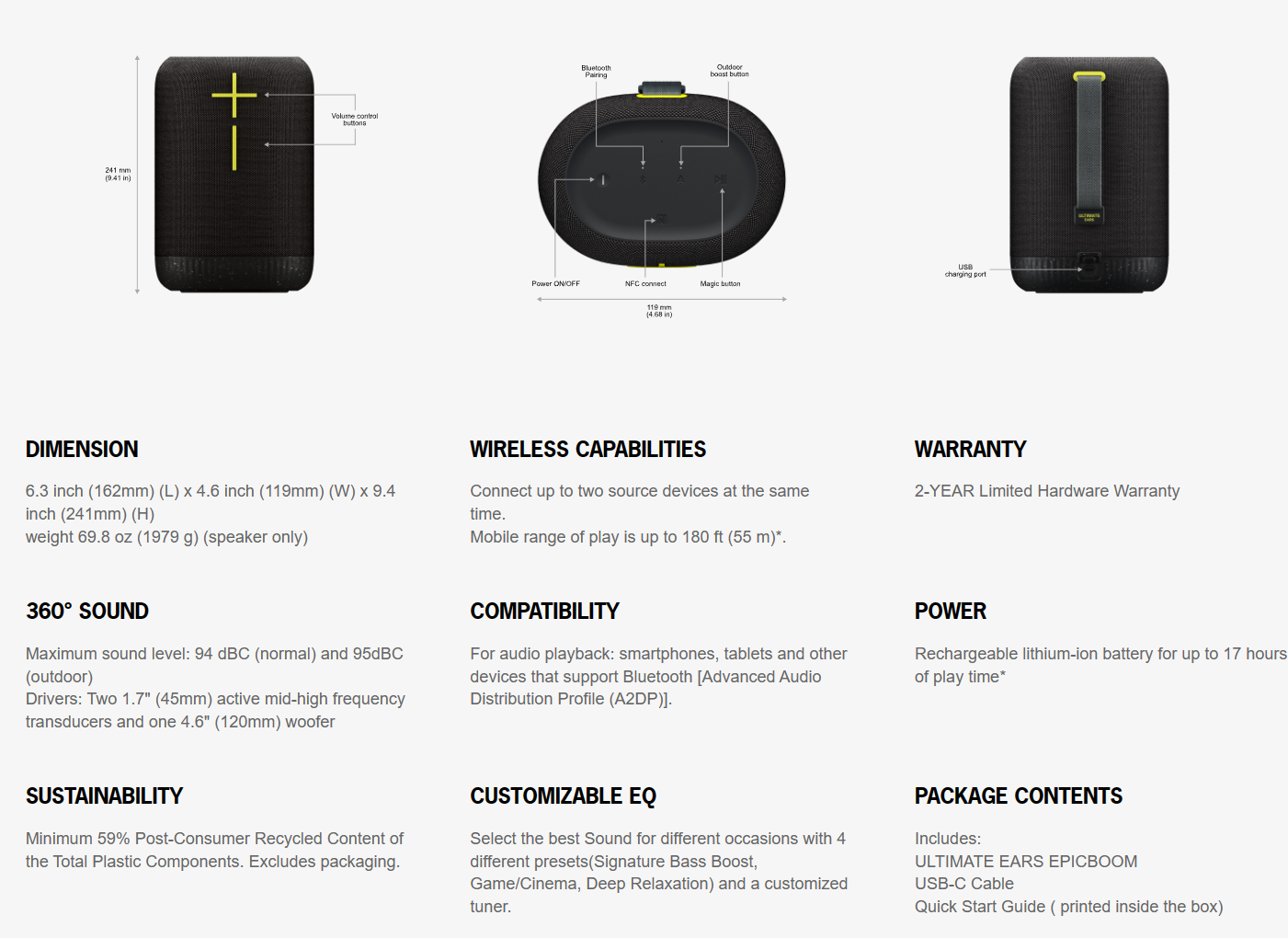 罗技推出 EPICBOOM 便携式音箱：360° 超大音量，支持 NFC 直连