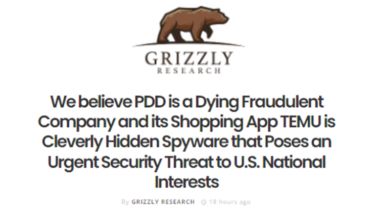 来源:Grizzly Research
