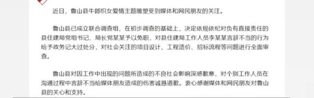 鲁山县通报截图