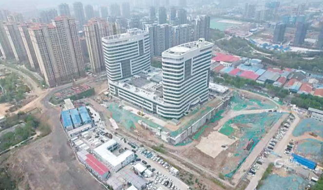 市第八人民医院东院区主体建筑已经完成。