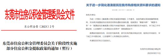 东莞打出政策“组合拳”：楼市带看量和成交量明显回升 楼盘降价促销成常态