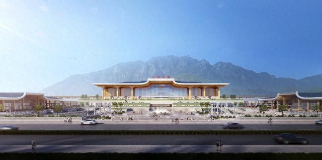 九华山站站房设计效果图