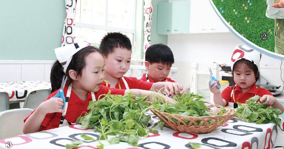 ③徐彙區宛南實驗幼兒園幫助幼兒成為「小小生活家」。(均受訪者供圖)製圖:李潔