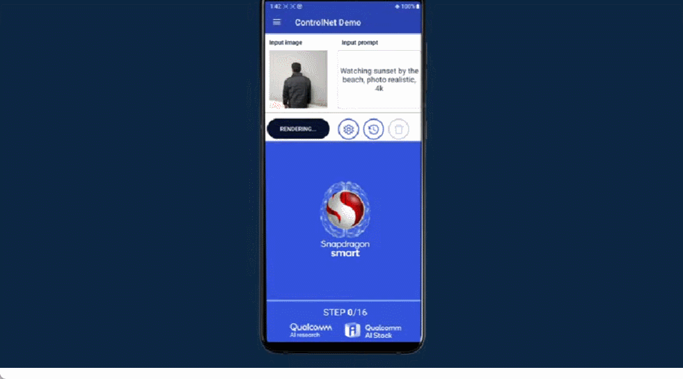 手机端 ControlNet 在 12 秒内完成渲染。
