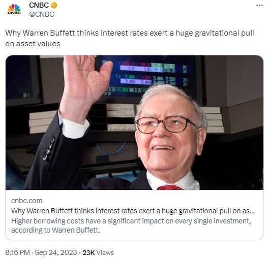 巴菲特解读美联储鹰派信号:高利率破坏未来收益