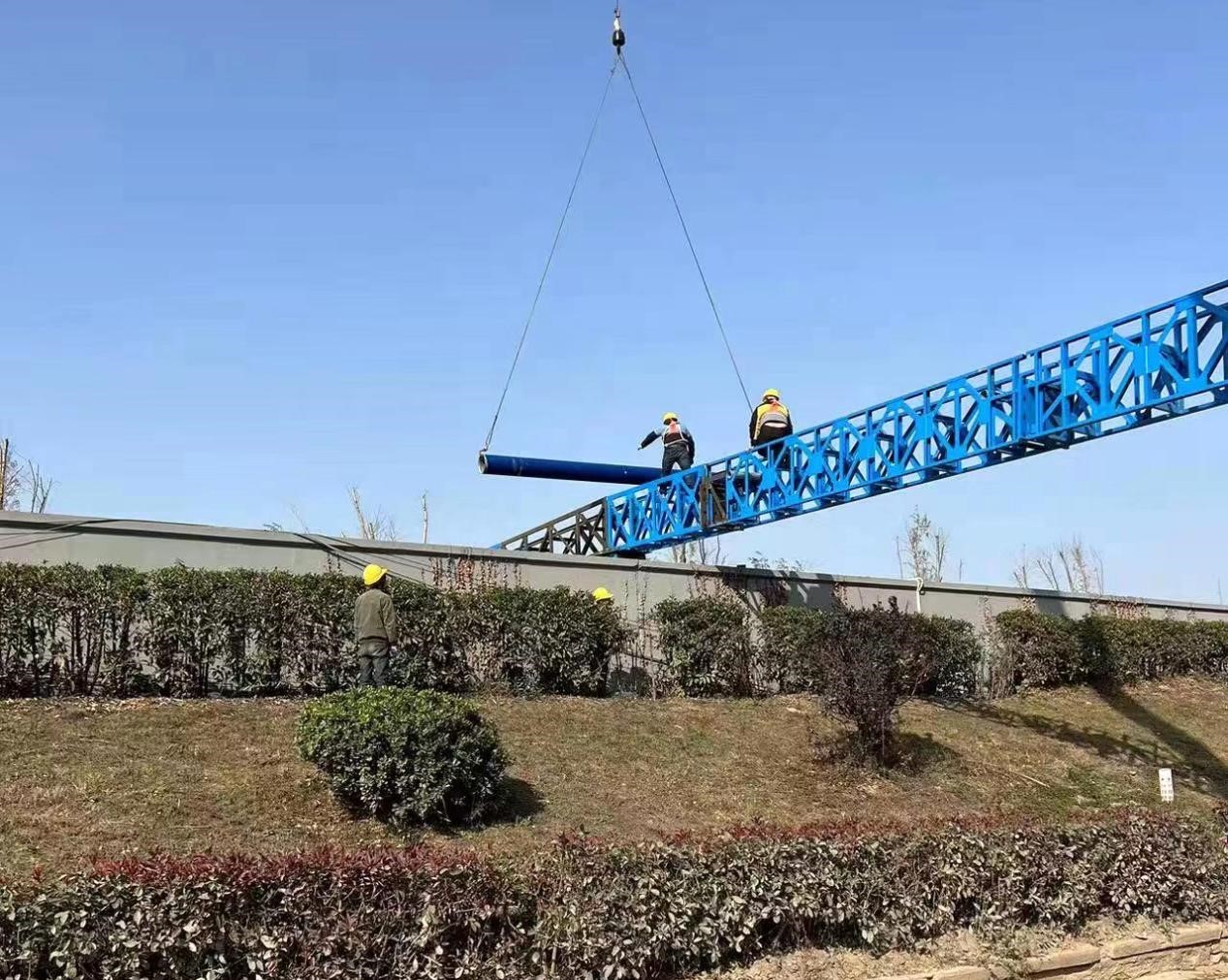 环保“小蓝管”添彩绿色文明工地