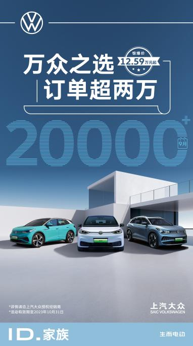 上汽大众ID.家族销量。 上汽大众供图 华龙网发