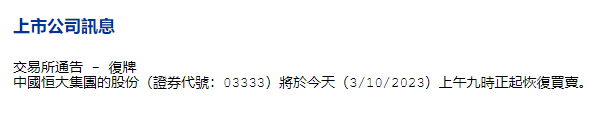 意不意外？中国恒大复牌暴涨40%！