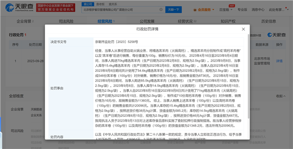 巴奴旗下超岛门店售“假羊肉”被罚没44万:此前向顾客赔偿835.4万元