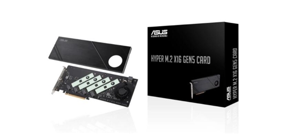 华硕推出Hyper M.2 x16 Gen5扩展卡:可装四个PCIe 5.0 SSD