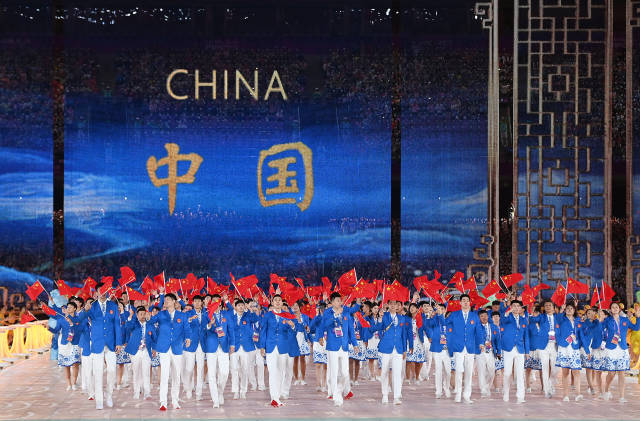 本屆亞運會中國代表團。圖源：新華社