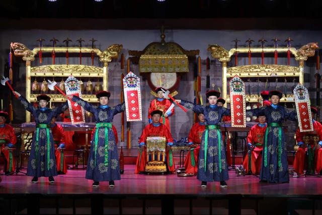 团队在演奏清代的“中和韶乐”。新京报记者 浦峰 摄