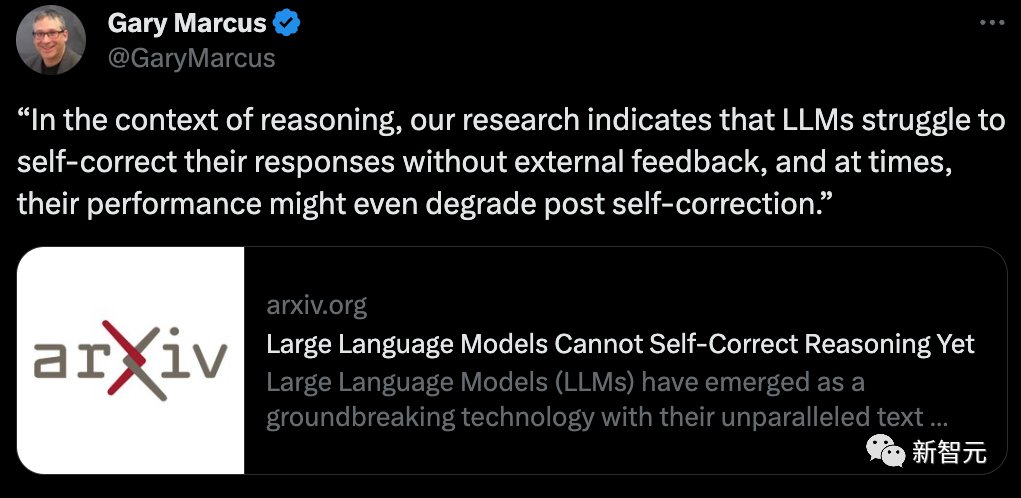 DeepMind:大模型又曝重大缺陷,无法自我纠正推理,除非提前得知正确答案