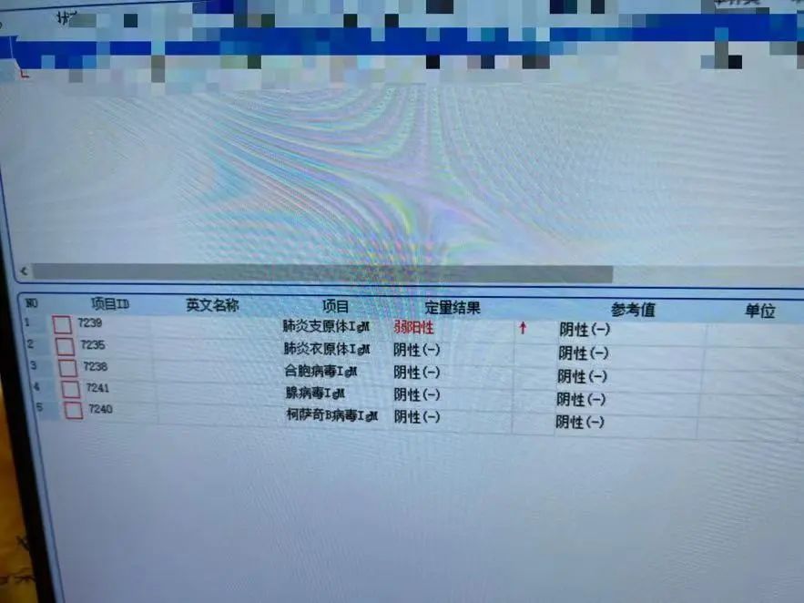 在门诊里，多名患儿被检测出肺炎支原体IGM弱阳性。