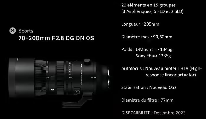 消息称适马 70-200mm f / 2.8 镜头本周发布，定价 1699 欧元