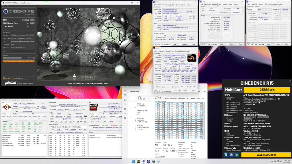 5.2GHz、超 1000W！AMD 线程撕裂者 Pro 7995WX 水冷超频再次刷新 Cinebench 纪录