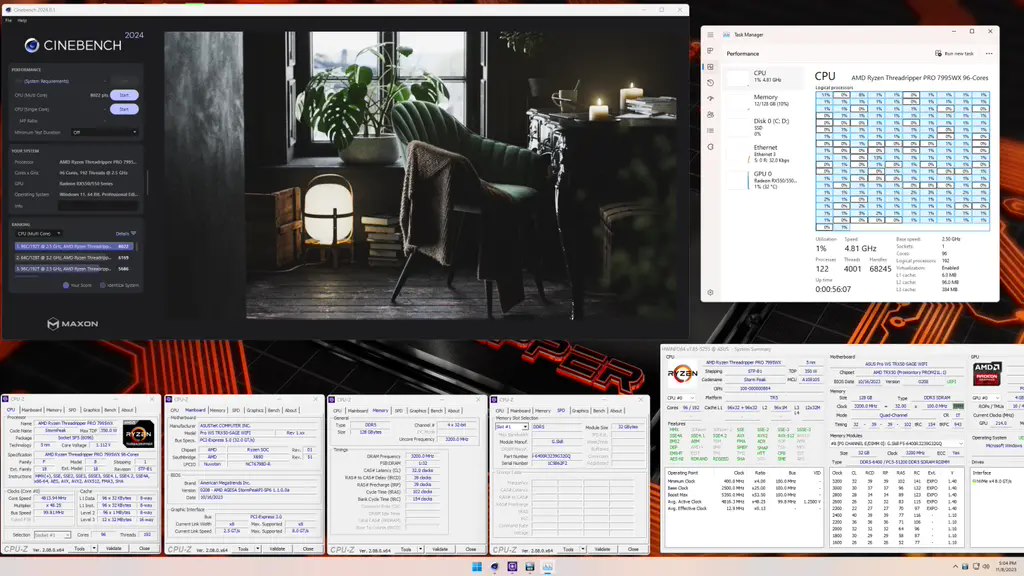 5.2GHz、超 1000W！AMD 线程撕裂者 Pro 7995WX 水冷超频再次刷新 Cinebench 纪录