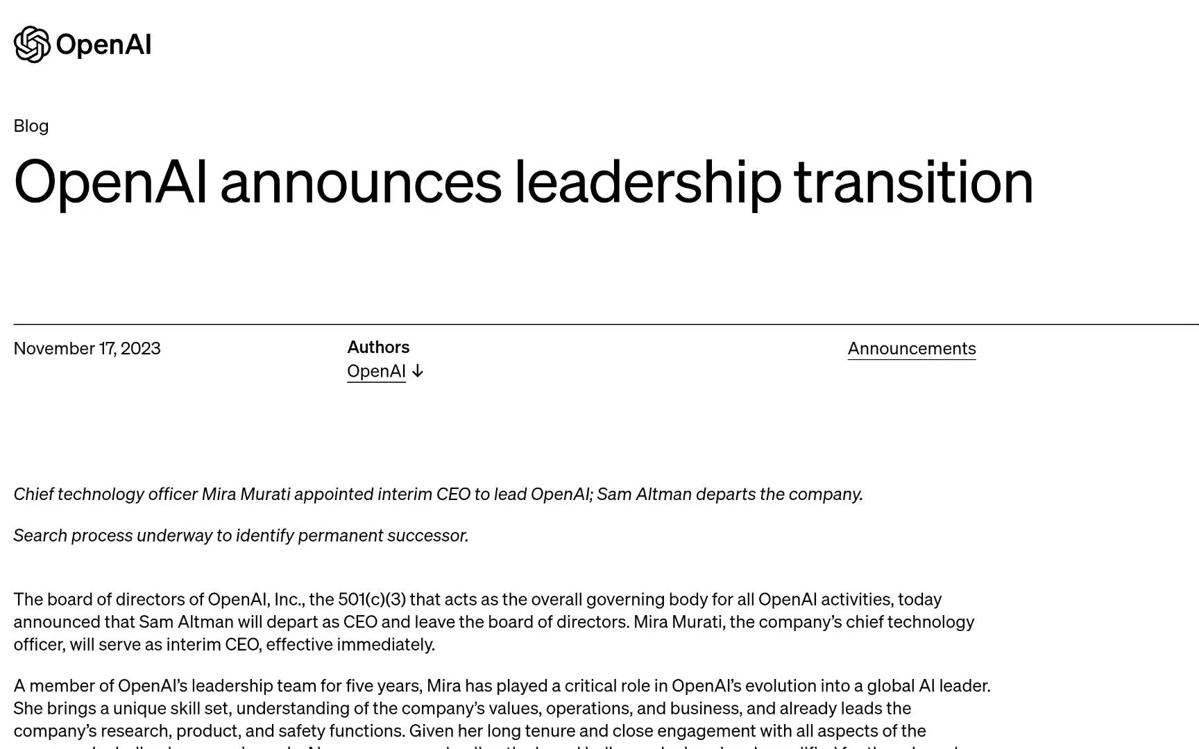 OpenAI换血大震动始末:“ChatGPT之父”奥特曼,缘何被“扫地出门”?