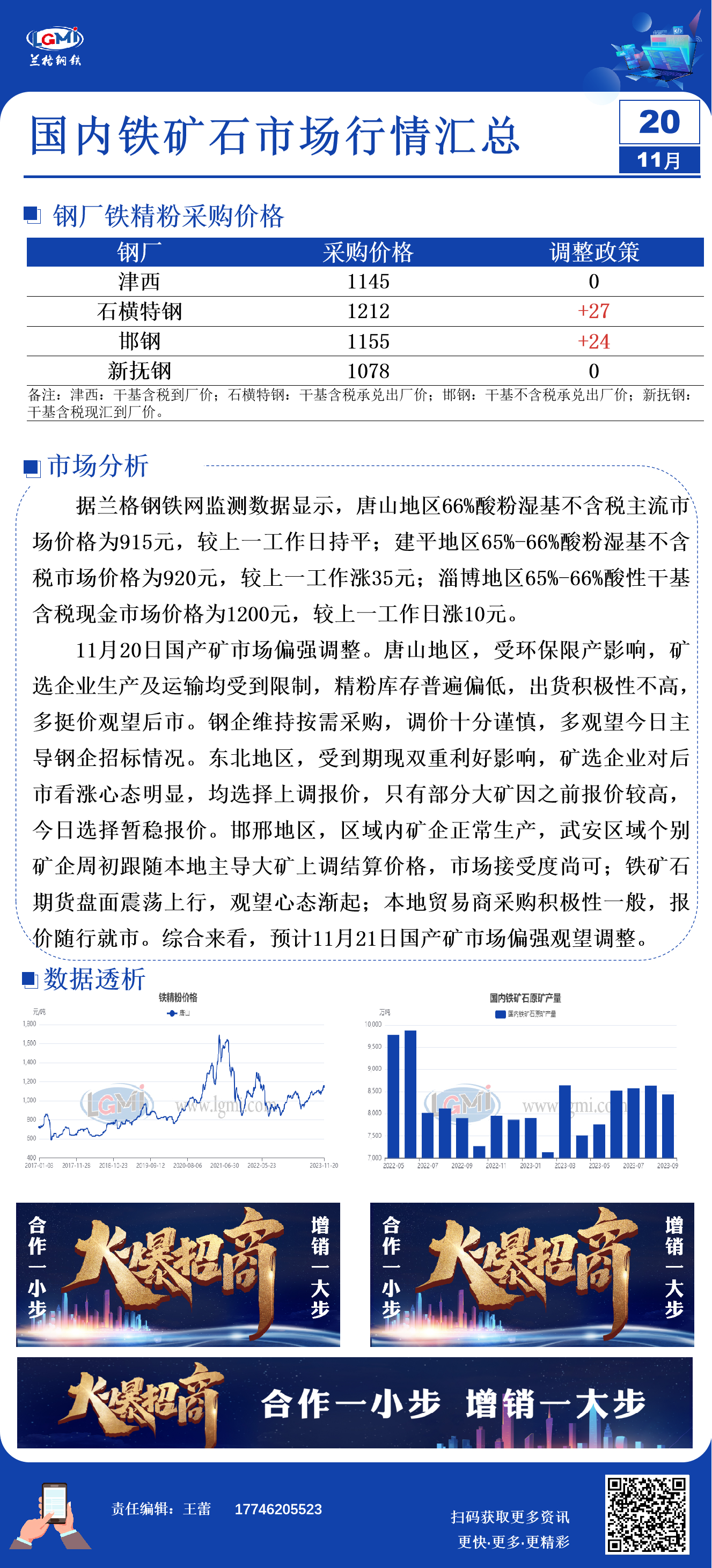 11月20日国内铁矿石市场行情汇总11月20日国内铁矿石市场行情汇总,第1张