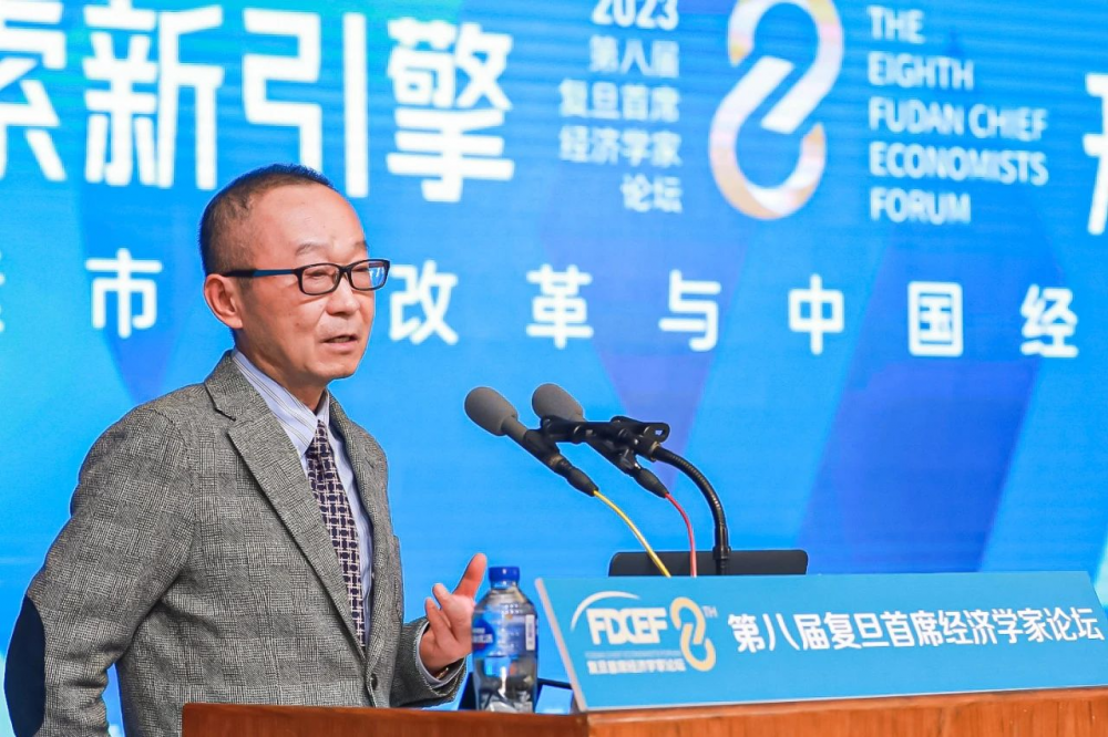 (複旦大學文科一級教授、經濟學院院長、中國經濟研究中心主任張軍,主辦方供圖)