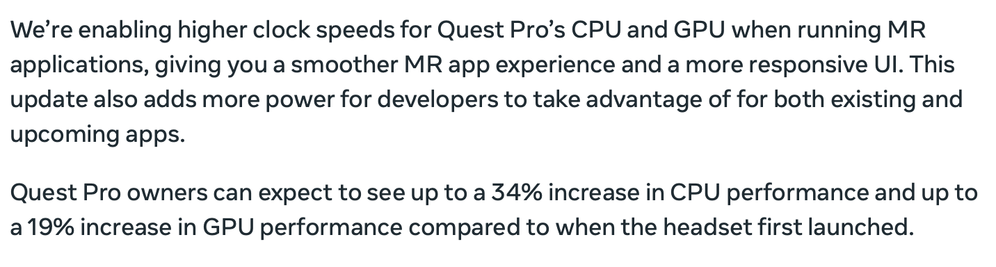 Meta Quest Pro 头显获推 v60 系统更新：解锁更高 SoC 频率、提升游戏空间数量等