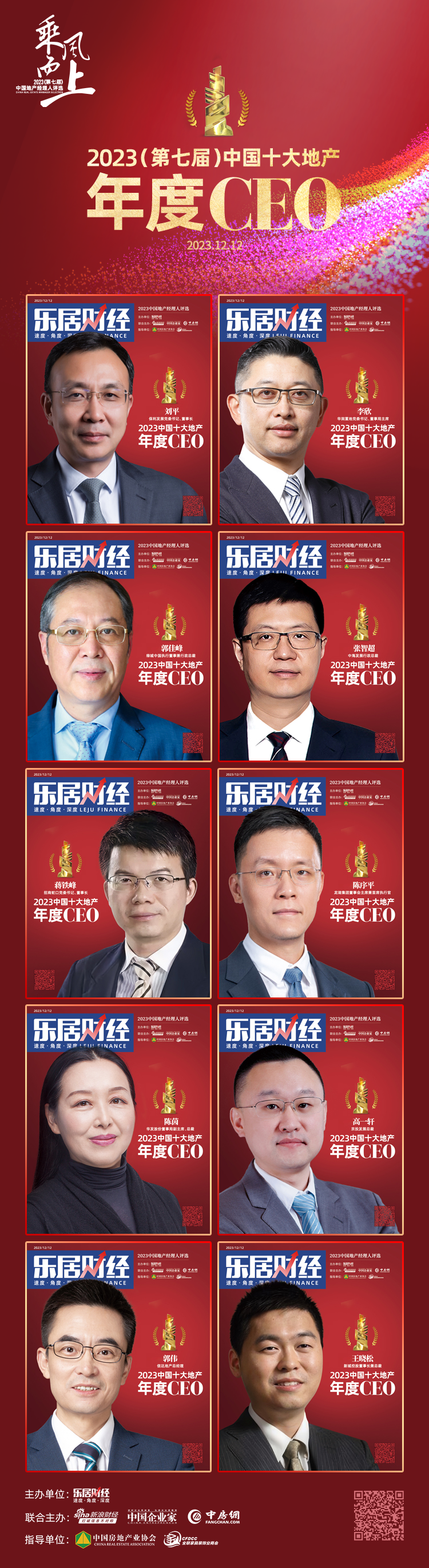 “2023中国十大地产年度CEO”揭晓