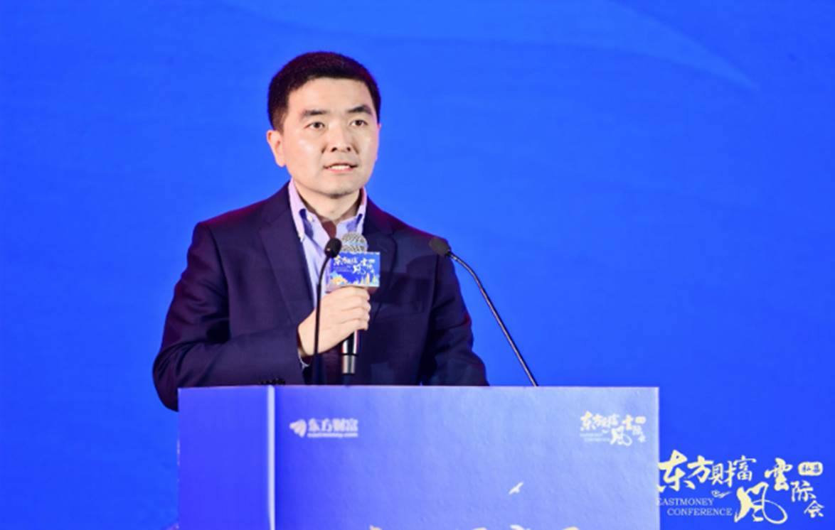 图为东方财富证券总经理戴彦发言