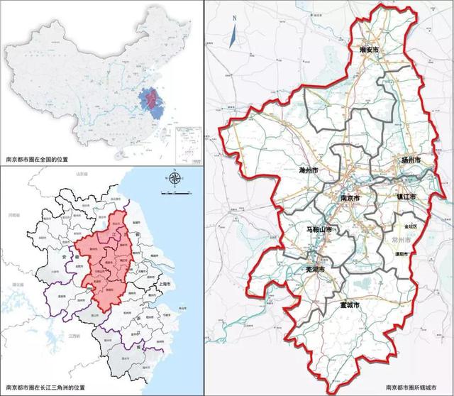 南京都市圈示意图。南京发改委供图