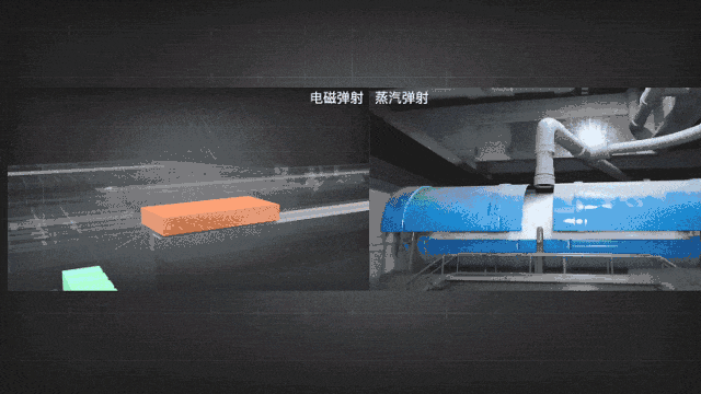 蒸汽弹射技术和电磁弹射技术示意图