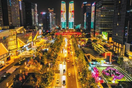 交子大道夜色。成都高新区供图