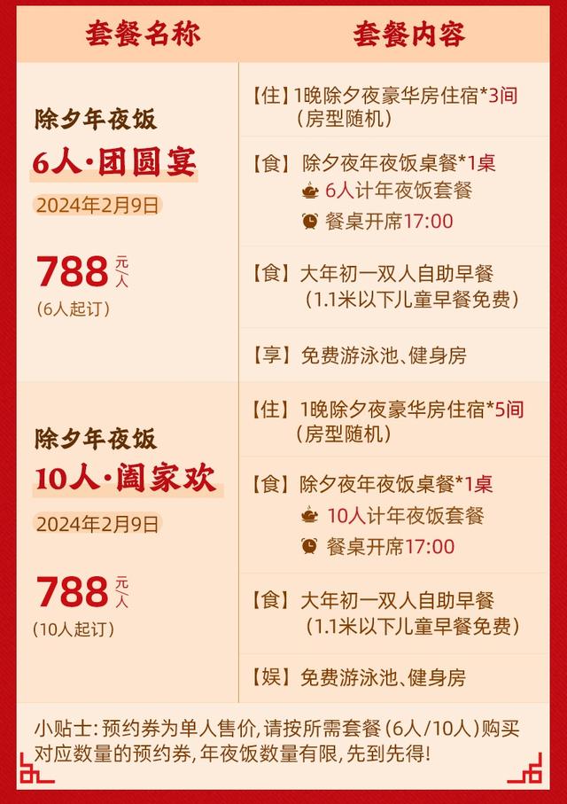 △图为上海虹桥锦江大酒店年夜饭套餐内容