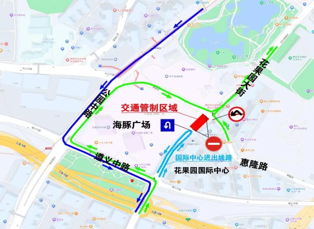 具体绕行线路示意图