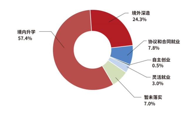 上科大2023届本科毕业生整体去向分布。 来源:上科大