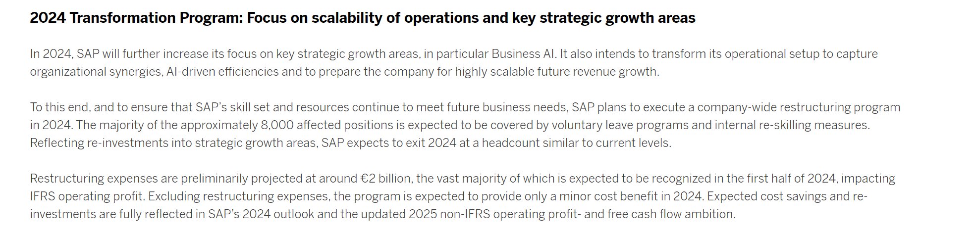 欧洲软件巨头SAP加码AI 计划耗资20亿欧元大规模重组