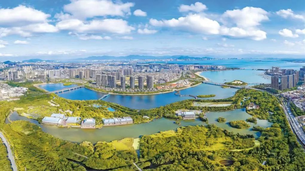 厦门五缘湾良好的生态环境已成为经济增长的着力点和支撑点。(资料图片)