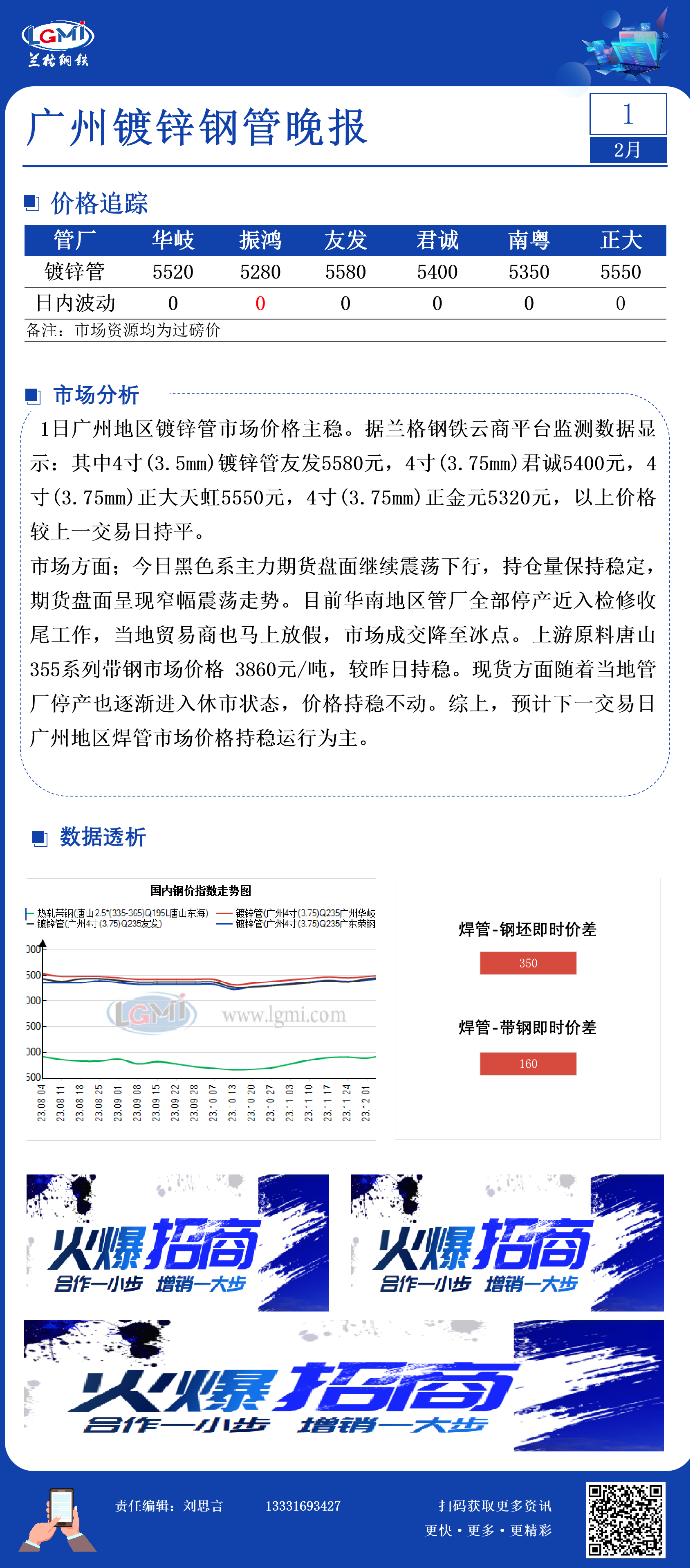 广州地区镀锌管价格持稳 成交减量