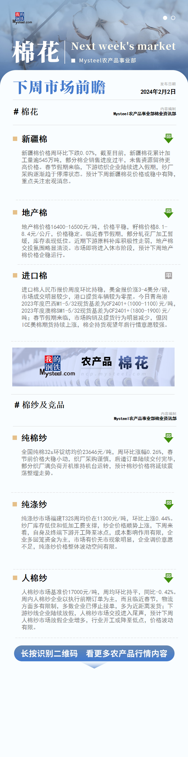 Mysteel:棉花下周市场前瞻